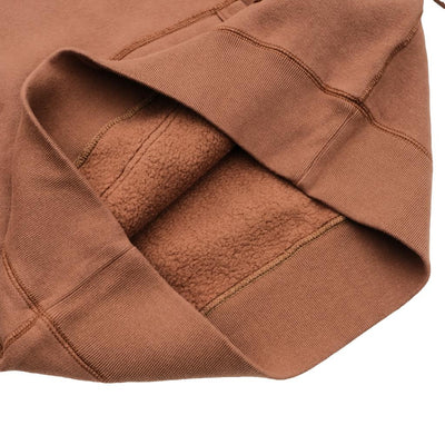 Loop & Weft Super Fluffy Knit Double-V After Hood Sweatshirt (Brown)