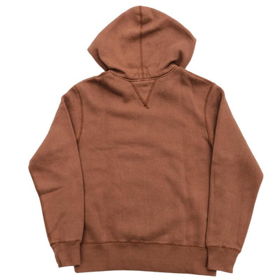 Loop & Weft Super Fluffy Knit Double-V After Hood Sweatshirt (Brown)