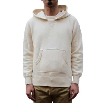 Loop & Weft Super Fluffy Knit Double-V After Hood Sweatshirt (Ivory)