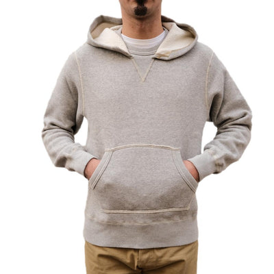 Loop & Weft Super Fluffy Knit Double-V After Hood Sweatshirt (Gray)