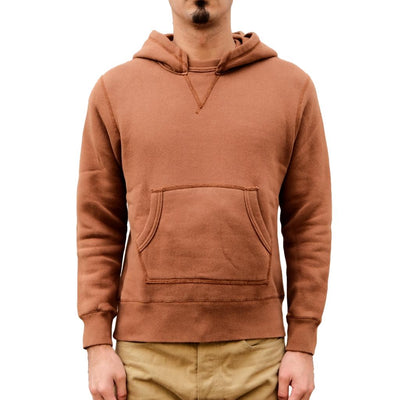Loop & Weft Super Fluffy Knit Double-V After Hood Sweatshirt (Brown)