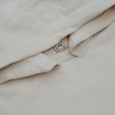 Loop & Weft Super Fluffy Knit After Hood Sweatshirt (Ivory)
