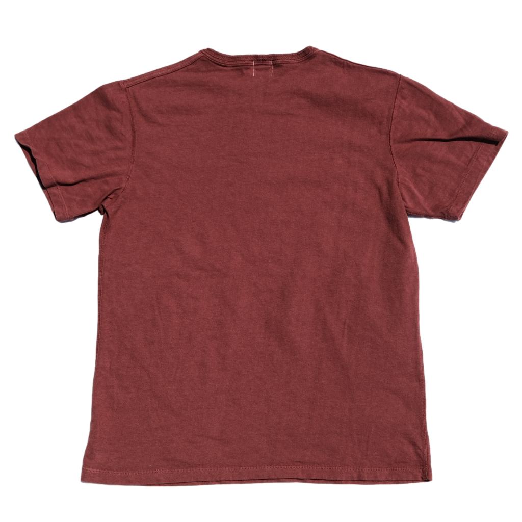 Loop & Weft Shoulder Taped S/S Crewneck Tee (Burgundy) - Okayama Denim