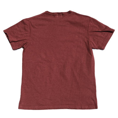 Loop & Weft Shoulder Taped S/S Crewneck Tee (Burgundy) - Okayama Denim