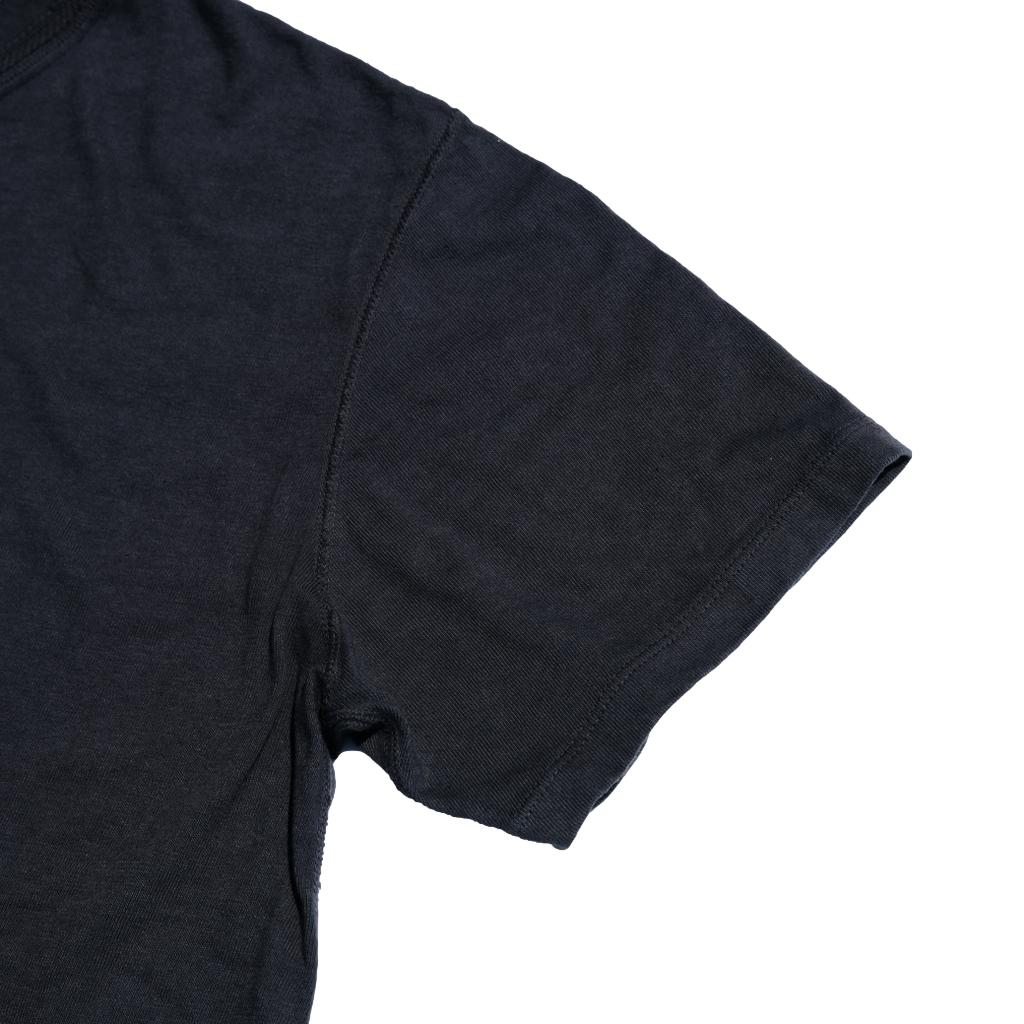 Loop & Weft Shoulder Taped S/S Crewneck Tee (Black) - Okayama Denim