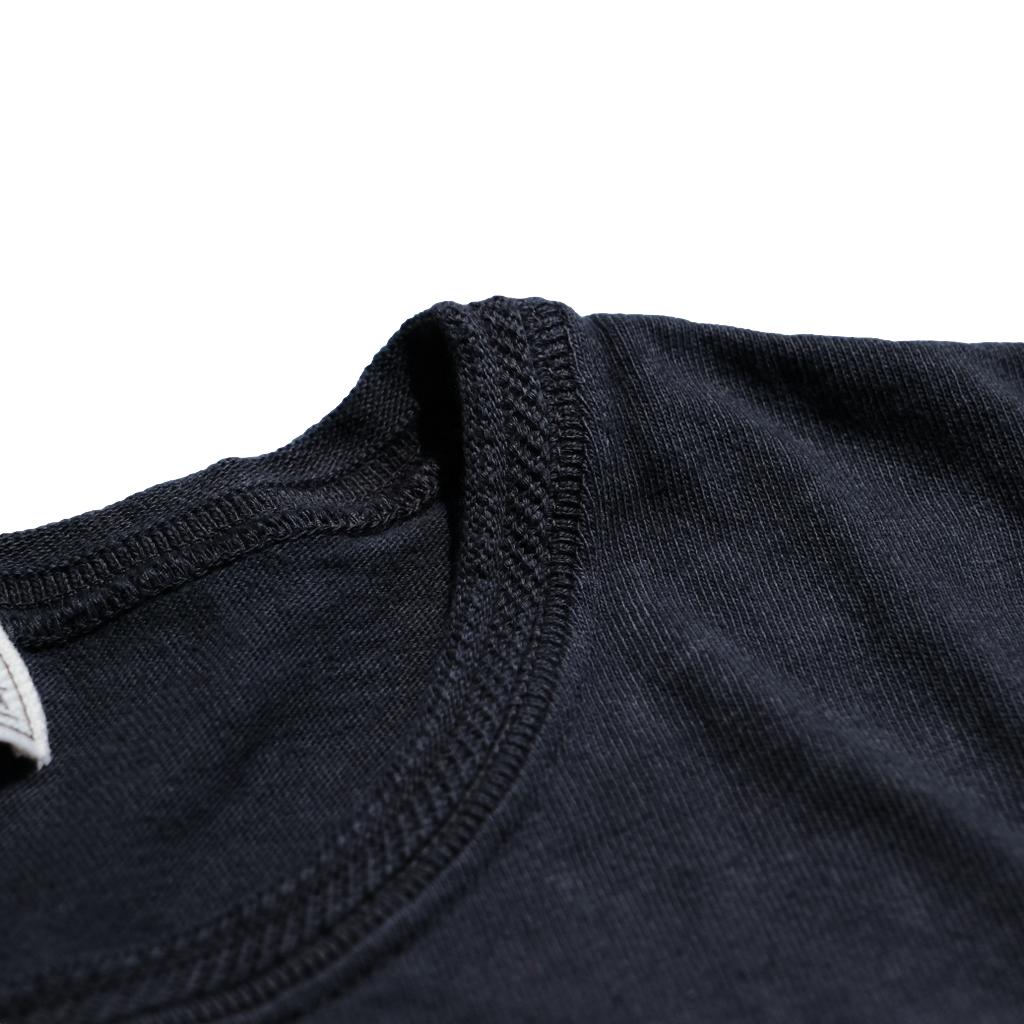 Loop & Weft Shoulder Taped S/S Crewneck Tee (Black) - Okayama Denim