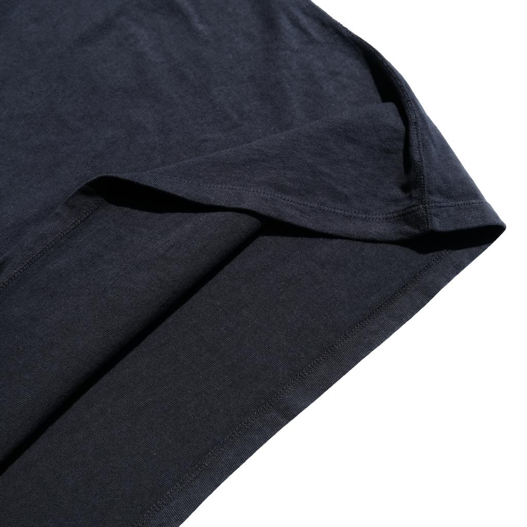 Loop & Weft Shoulder Taped S/S Crewneck Tee (Black) - Okayama Denim