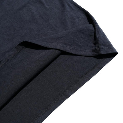 Loop & Weft Shoulder Taped S/S Crewneck Tee (Black) - Okayama Denim