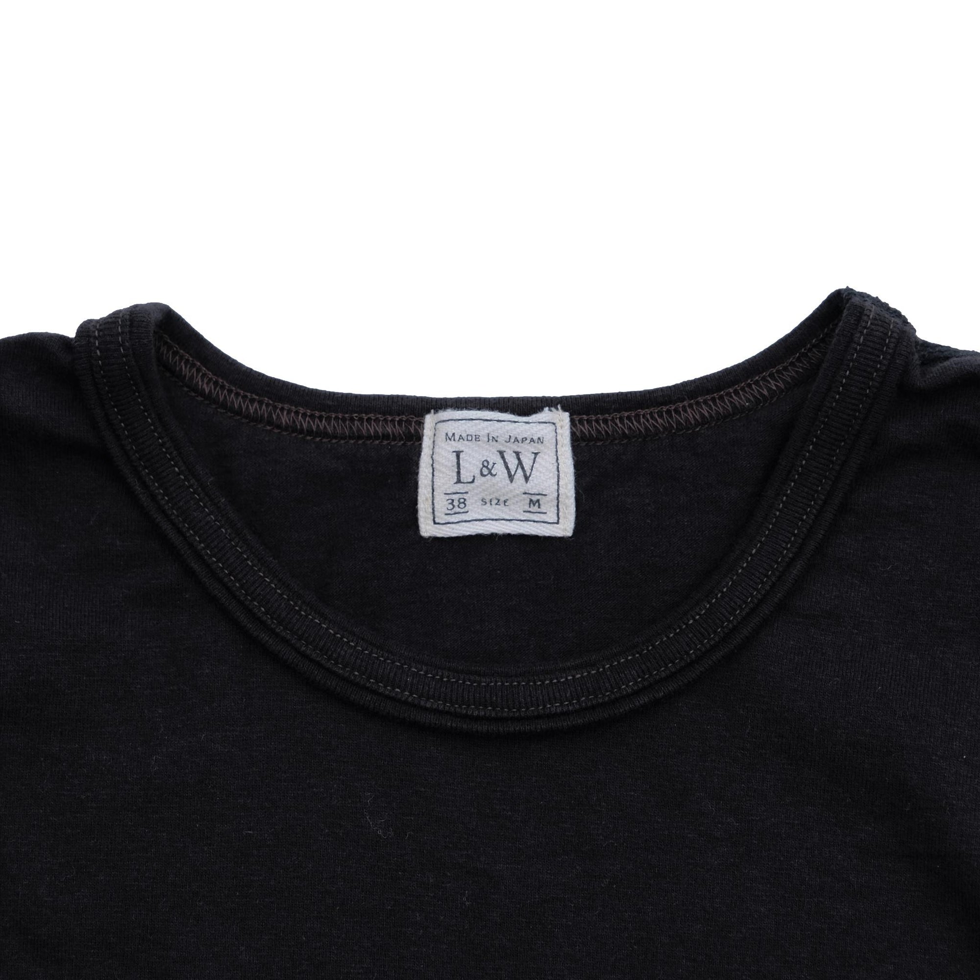 Loop & Weft Recycled Supima Cotton Q/S Crewneck Tee (Black)
