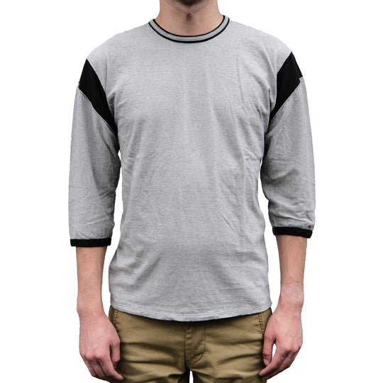 Loop & Weft Recycled Supima Cotton Q/S Crewneck Tee (2-Tone Gray)