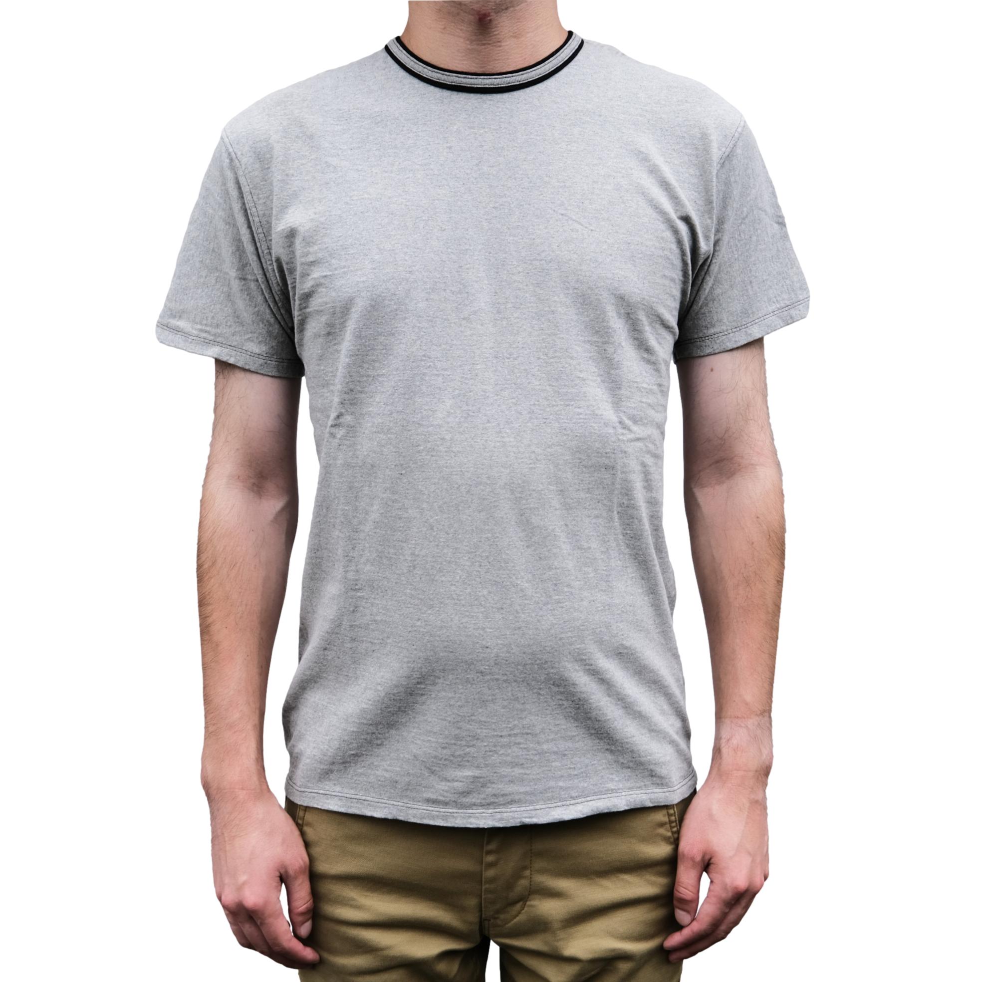 Loop & Weft Recycled Supima Cotton S/S Crewneck Tee (2-Tone Gray)