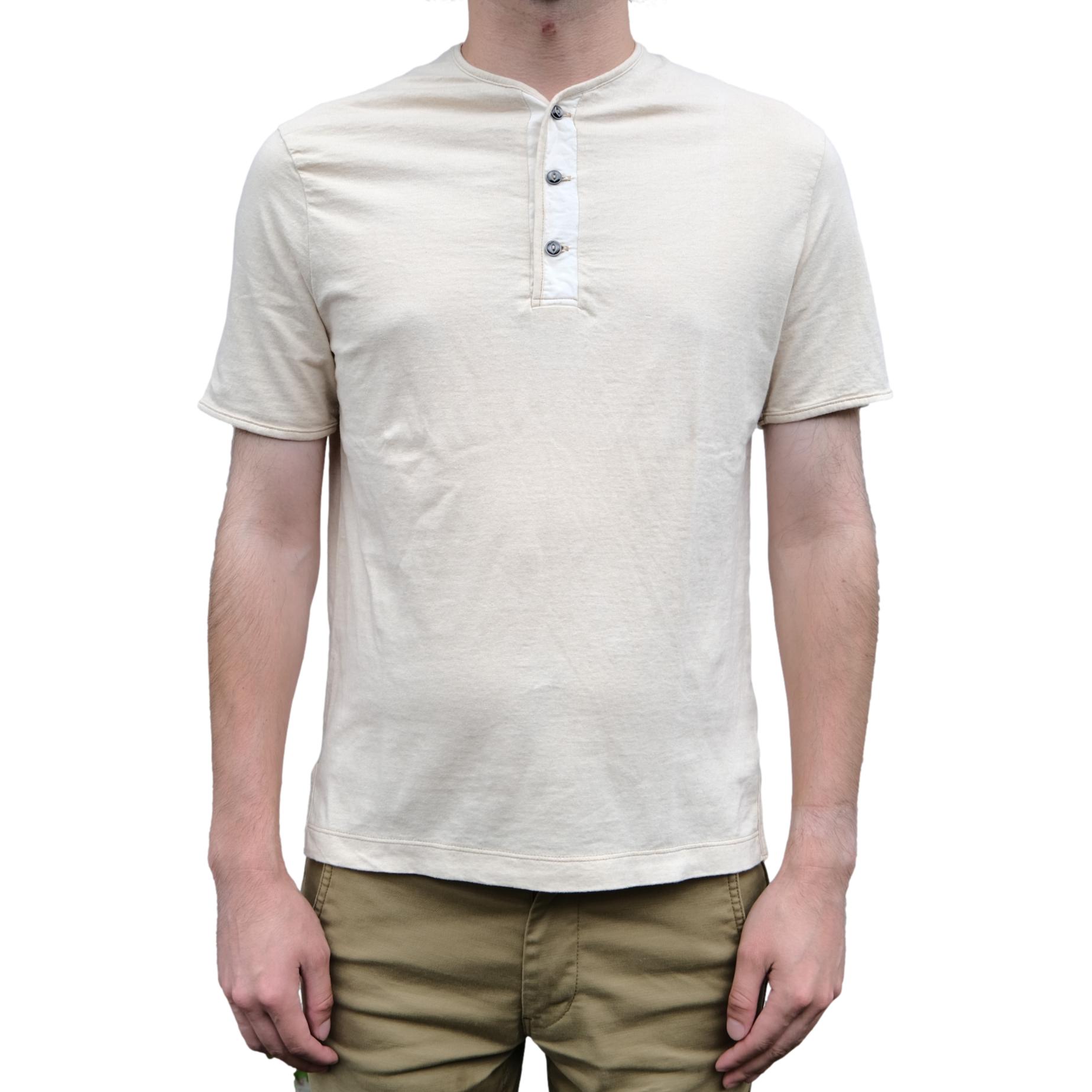 Loop & Weft Recycled Supima Cotton Henley (Ivory)