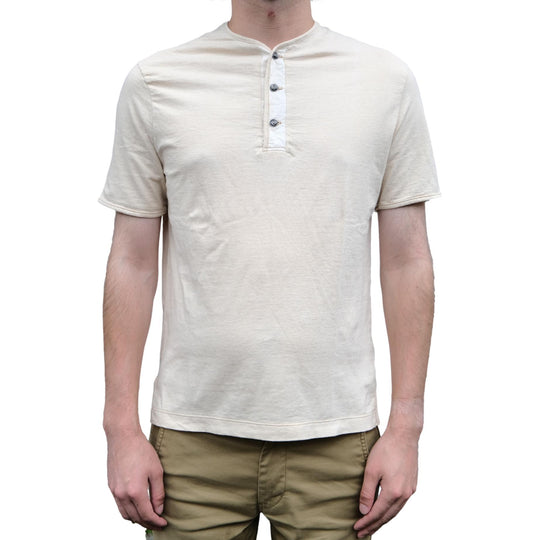 Loop & Weft Recycled Supima Cotton Henley (Ivory)