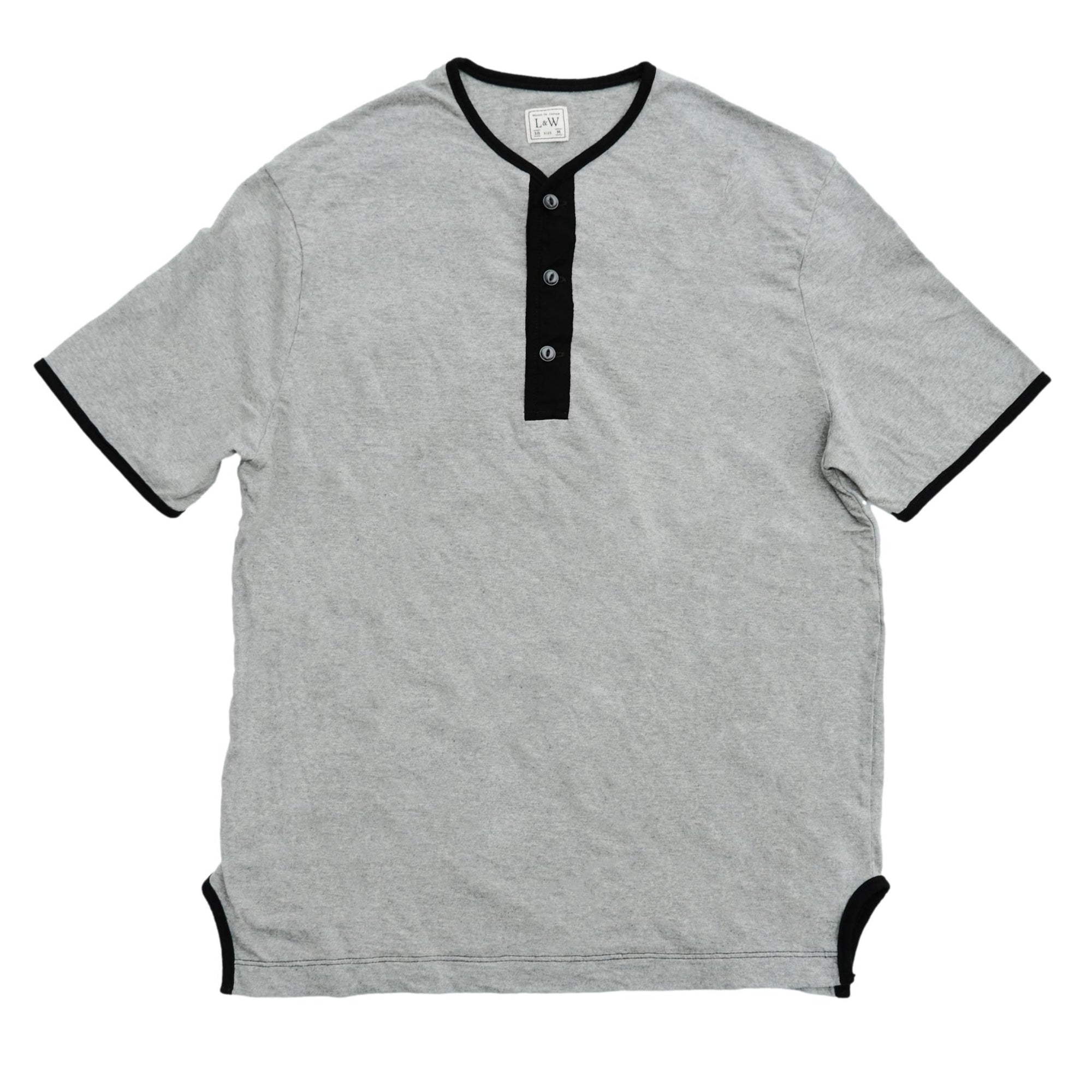 Loop & Weft Recycled Supima Cotton Henley (2-Tone Gray)