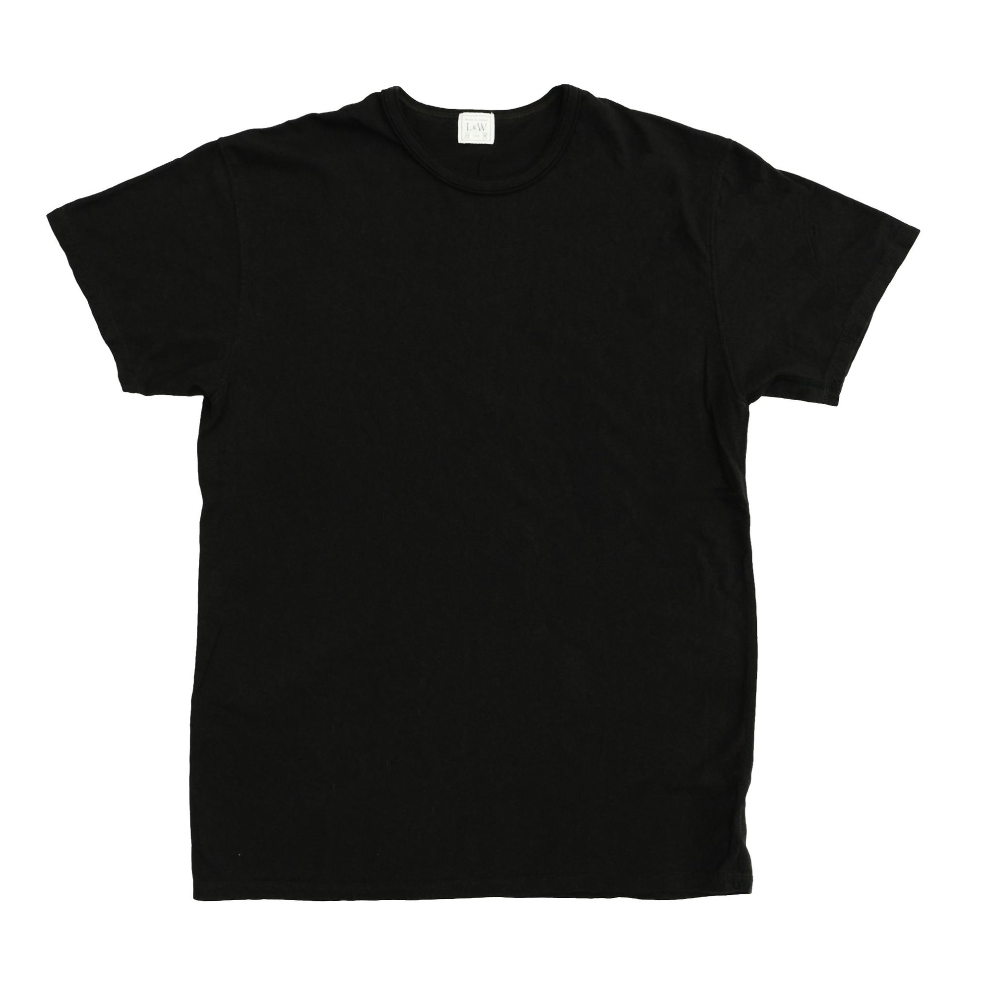 Loop & Weft Recycled Supima Cotton S/S Crewneck Tee (Black)