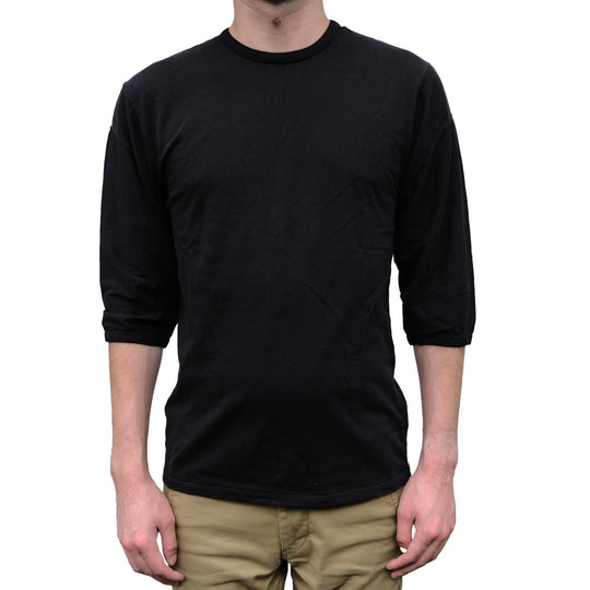 Loop & Weft Recycled Supima Cotton Q/S Crewneck Tee (Black)