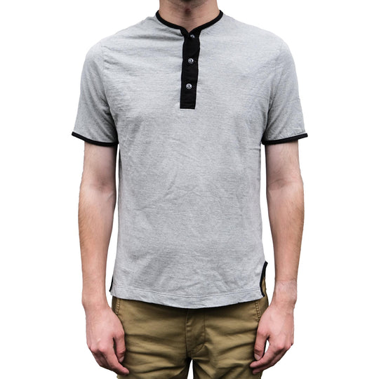 Loop & Weft Recycled Supima Cotton Henley (2-Tone Gray)