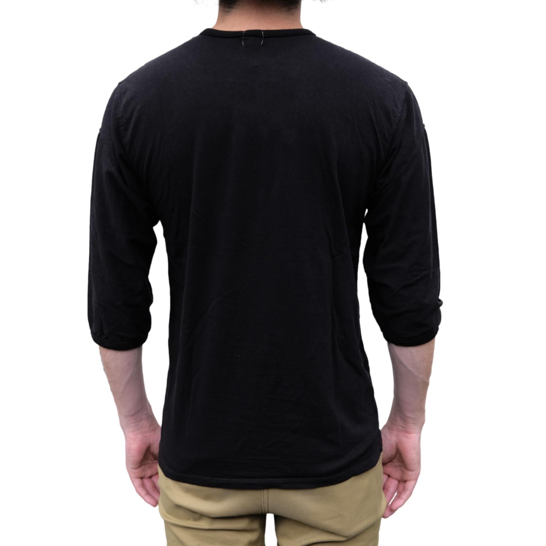Loop & Weft Recycled Supima Cotton Q/S Crewneck Tee (Black)