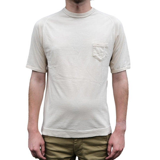 Loop & Weft Recycled Supima Cotton Freedom Sleeve Pocket Tee (Ivory)