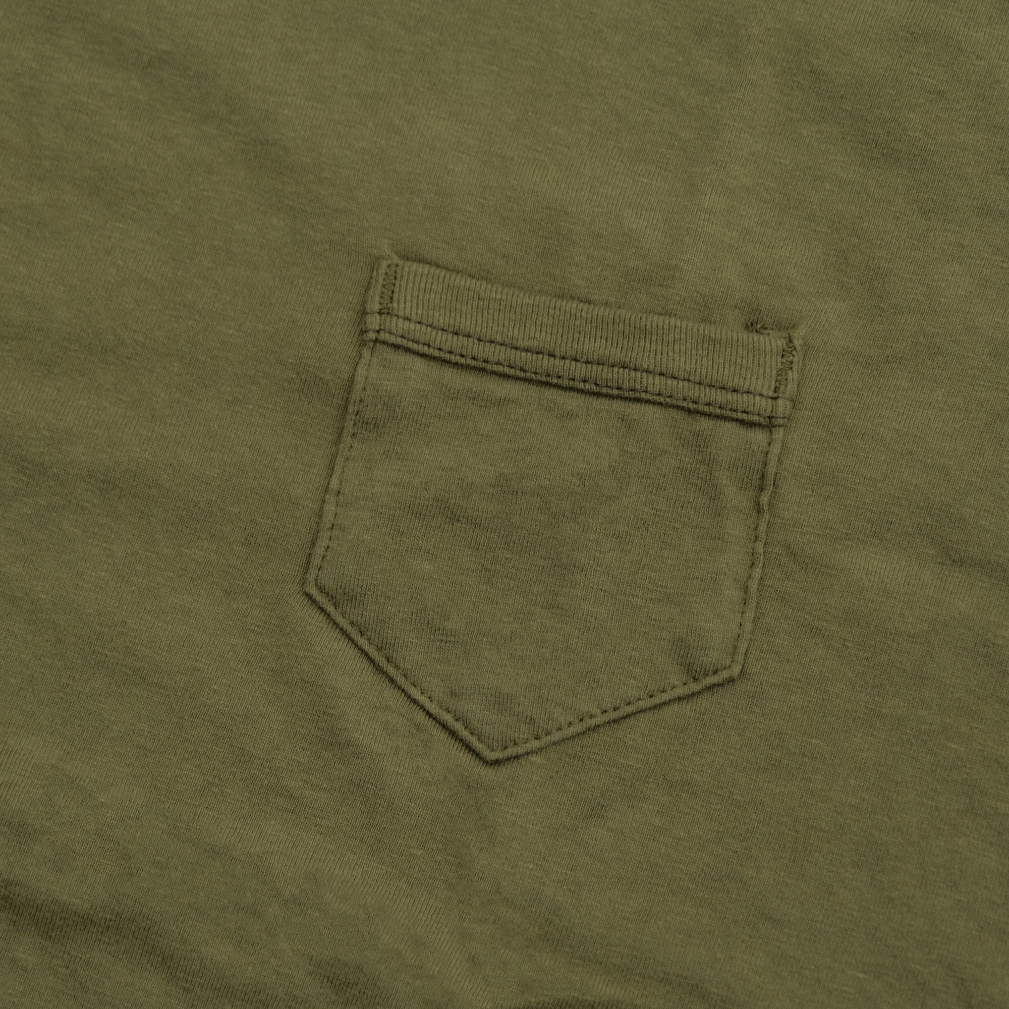 Loop & Weft Recycled Supima Cotton Freedom Sleeve Pocket Tee (Olive)