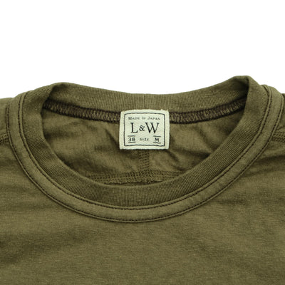 Loop & Weft Recycled Supima Cotton Freedom Sleeve Crewneck Tee (Olive)