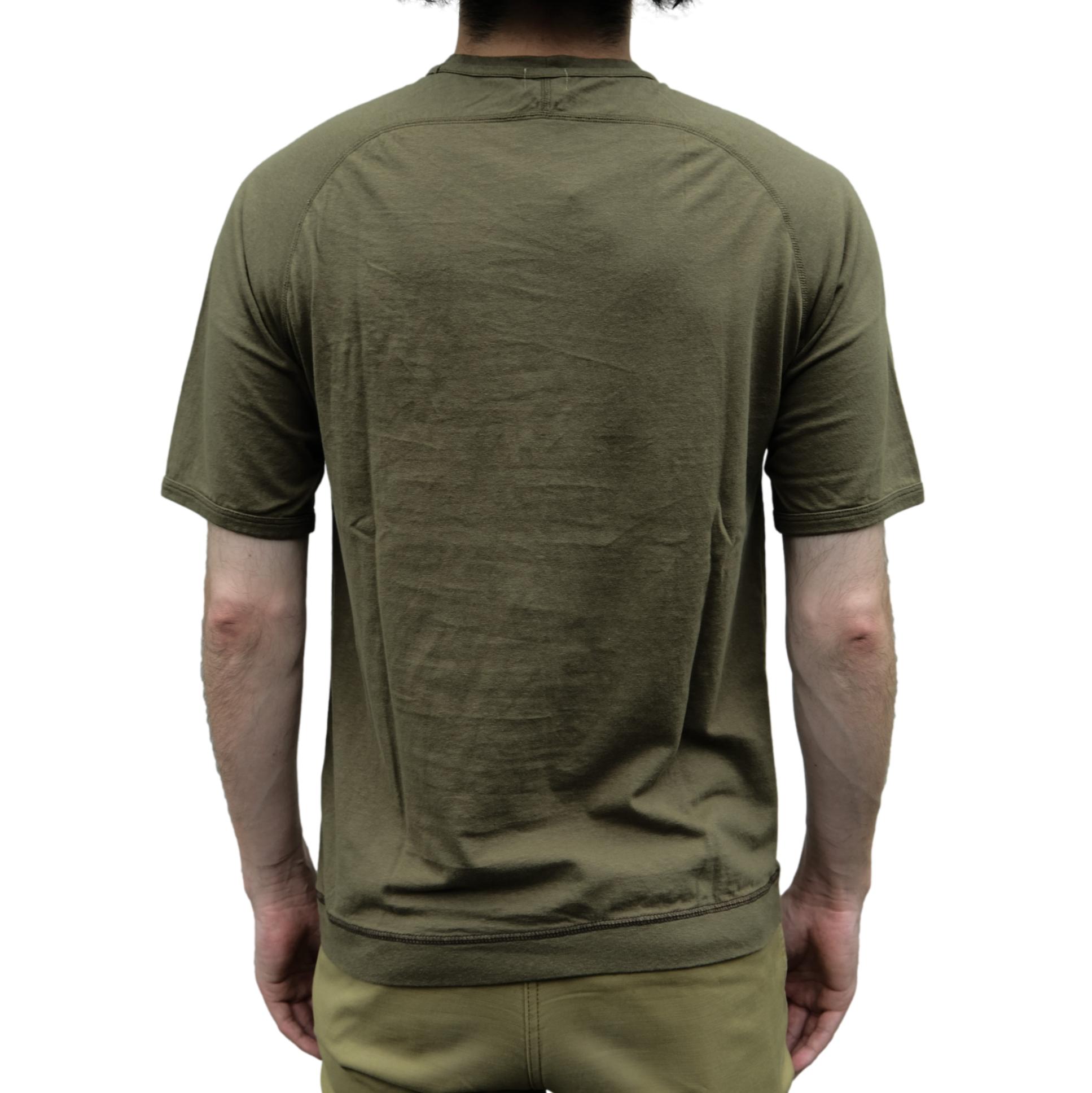 Loop & Weft Recycled Supima Cotton Freedom Sleeve Pocket Tee (Olive)