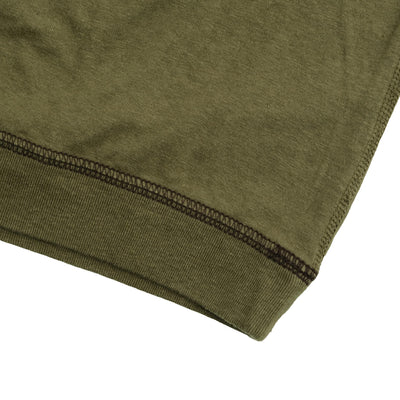 Loop & Weft Recycled Supima Cotton Freedom Sleeve Crewneck Tee (Olive)