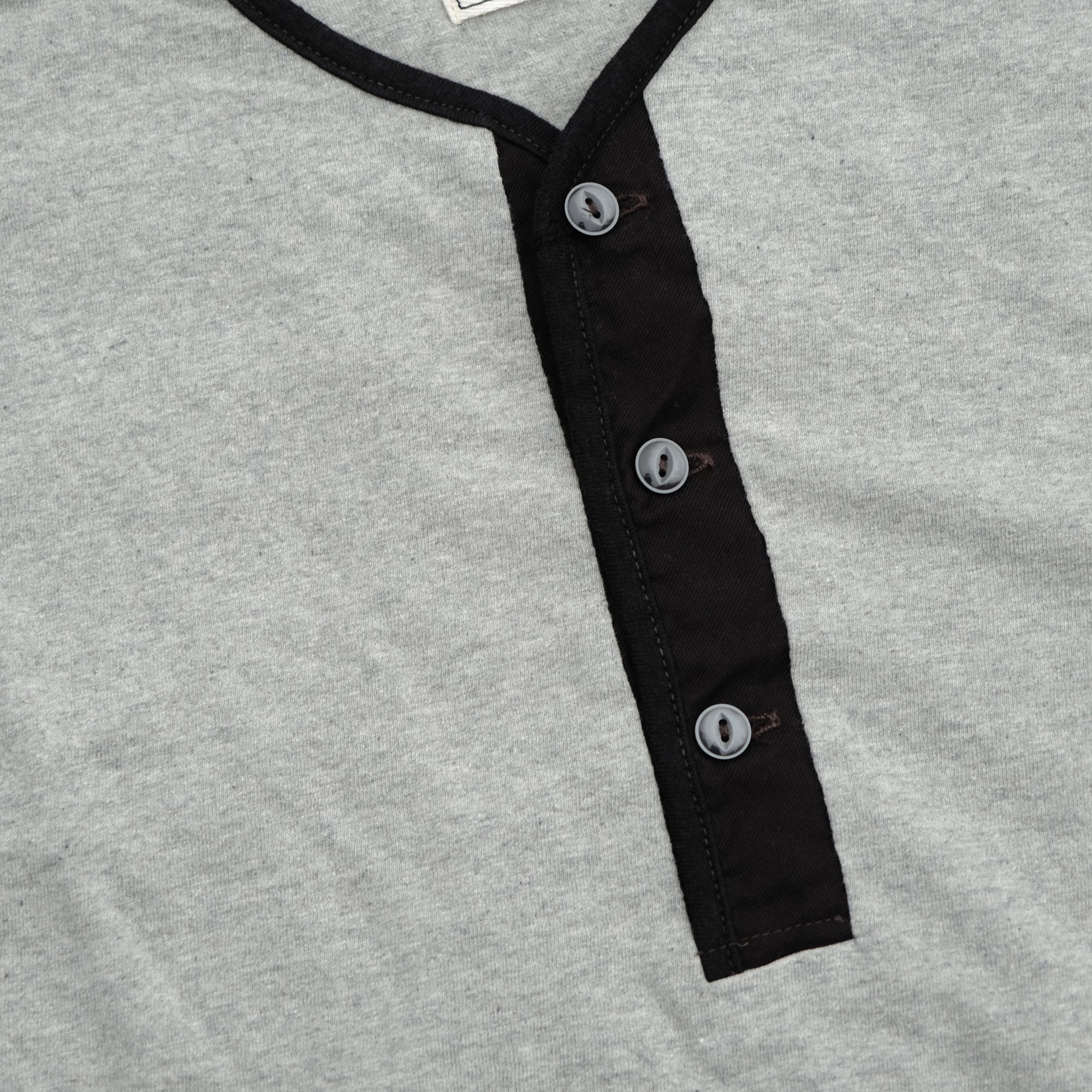Loop & Weft Recycled Supima Cotton Henley (2-Tone Gray)