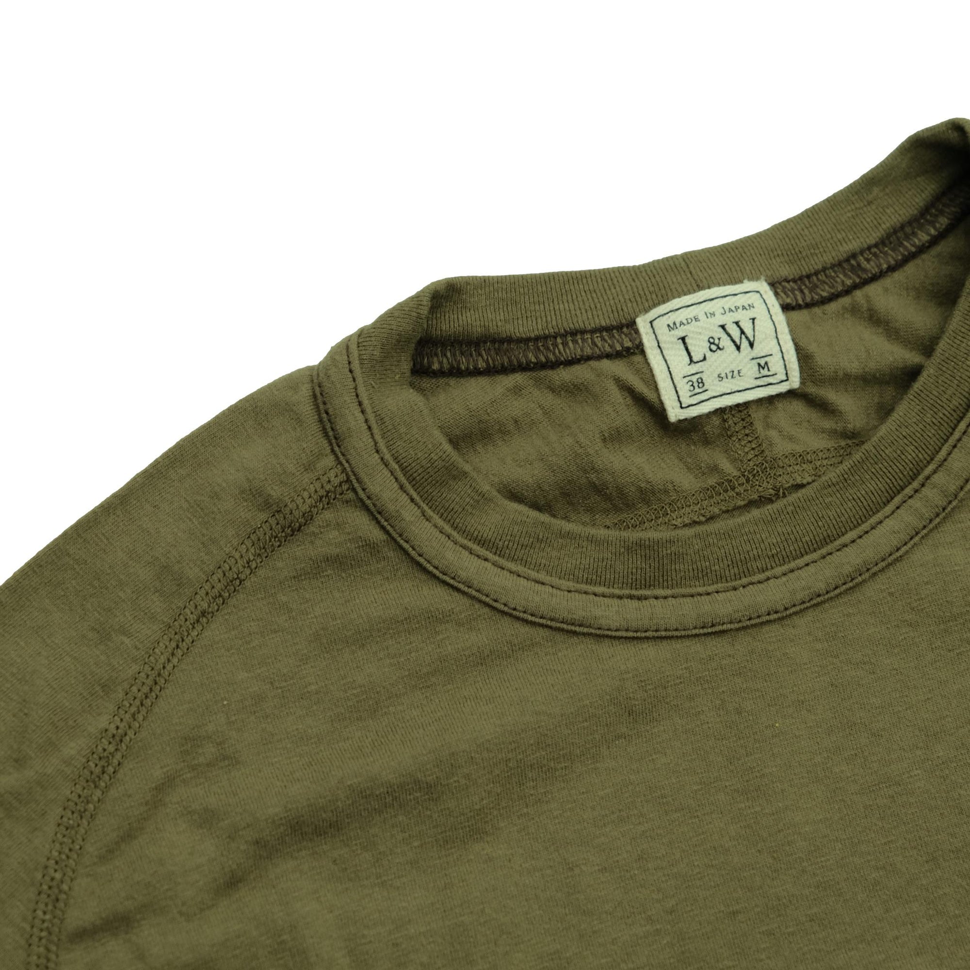 Loop & Weft Recycled Supima Cotton Freedom Sleeve Pocket Tee (Olive)