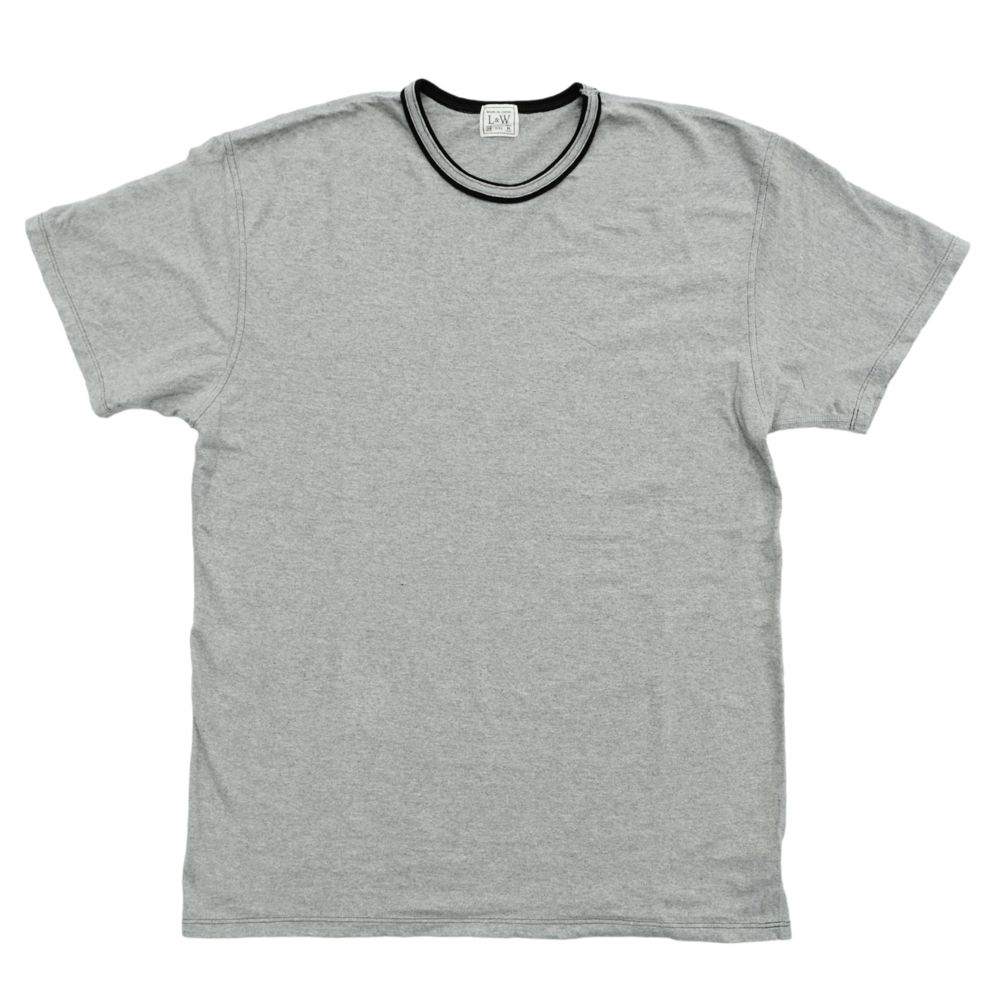 Loop & Weft Recycled Supima Cotton S/S Crewneck Tee (2-Tone Gray)