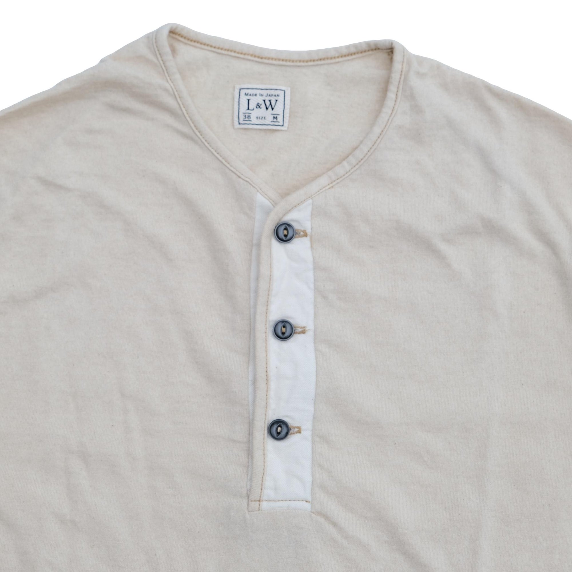 Loop & Weft Recycled Supima Cotton Henley (Ivory)