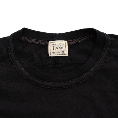 Loop & Weft Recycled Supima Cotton Freedom Sleeve Crewneck Tee (Black)