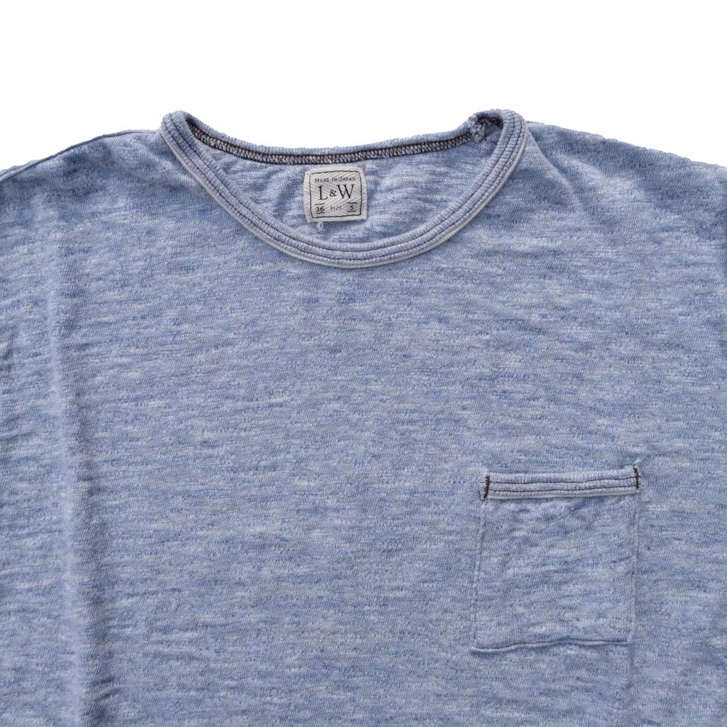 Loop & Weft Super Slub Pocket Tee (Heather Blue)
