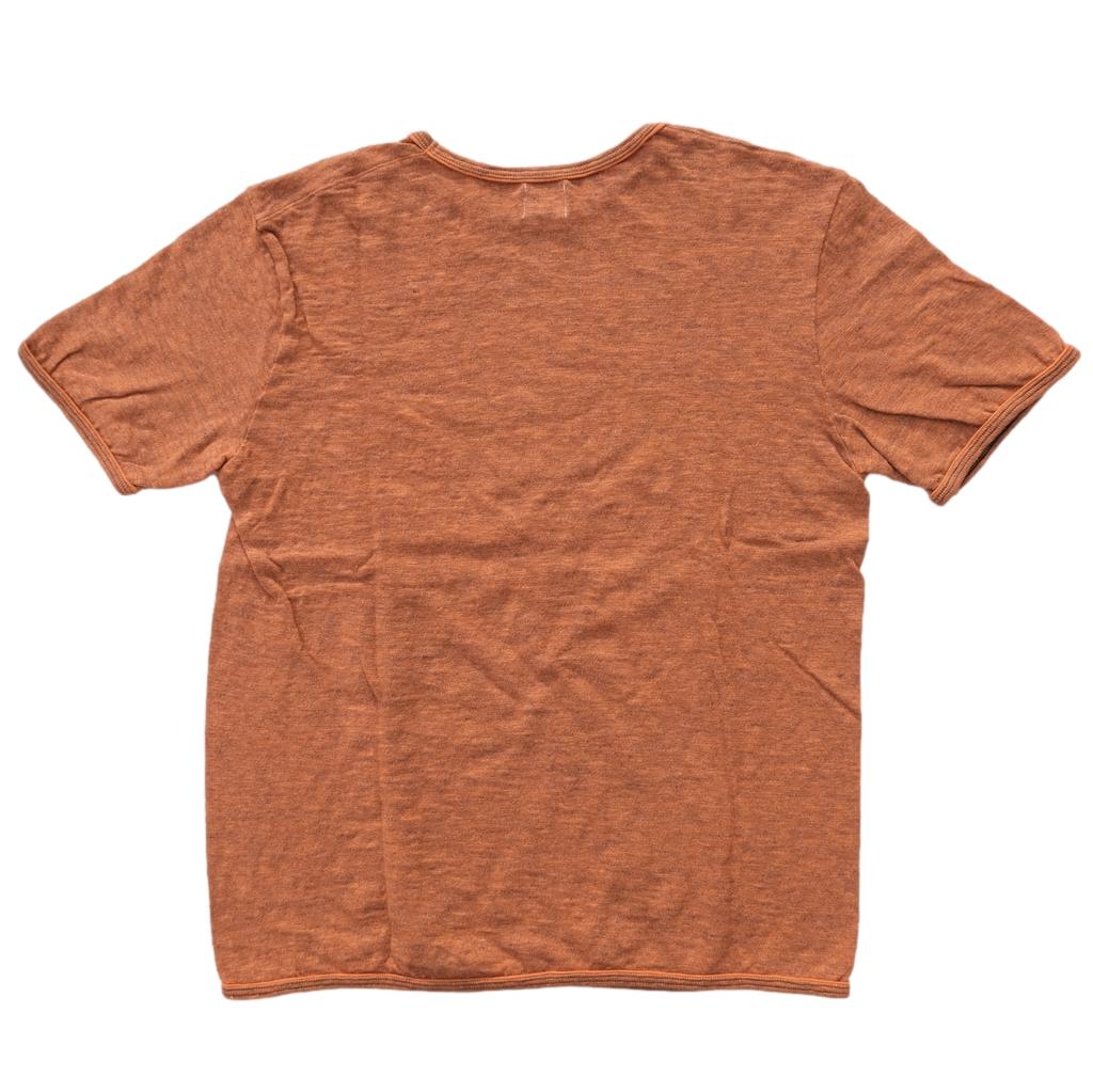 Loop & Weft Super Slub Edge Piping Crewneck Tee (Orange