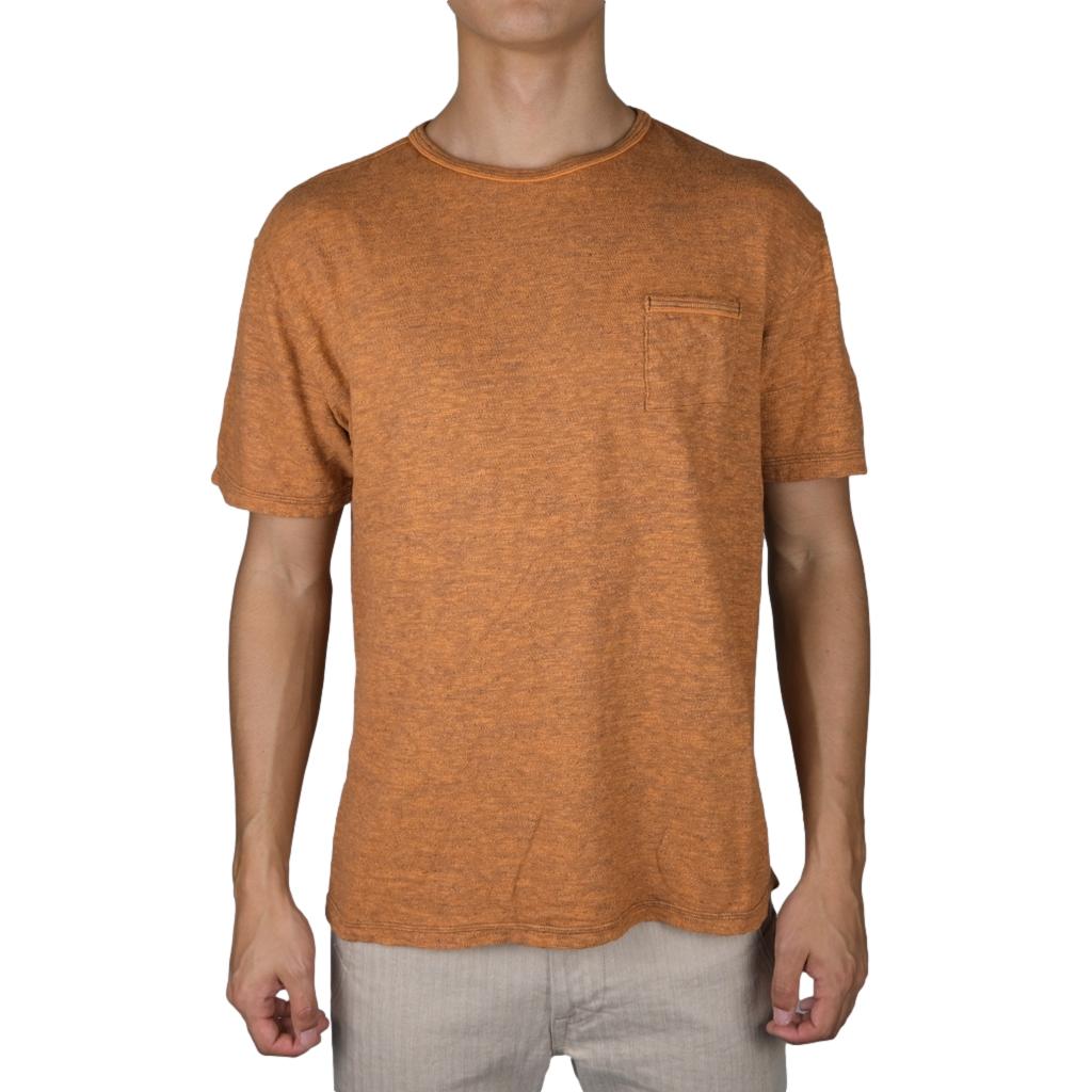 Loop & Weft Super Slub Pocket Tee (Orange)