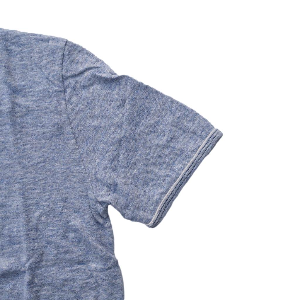 Loop & Weft Super Slub Henley (Heather Blue)
