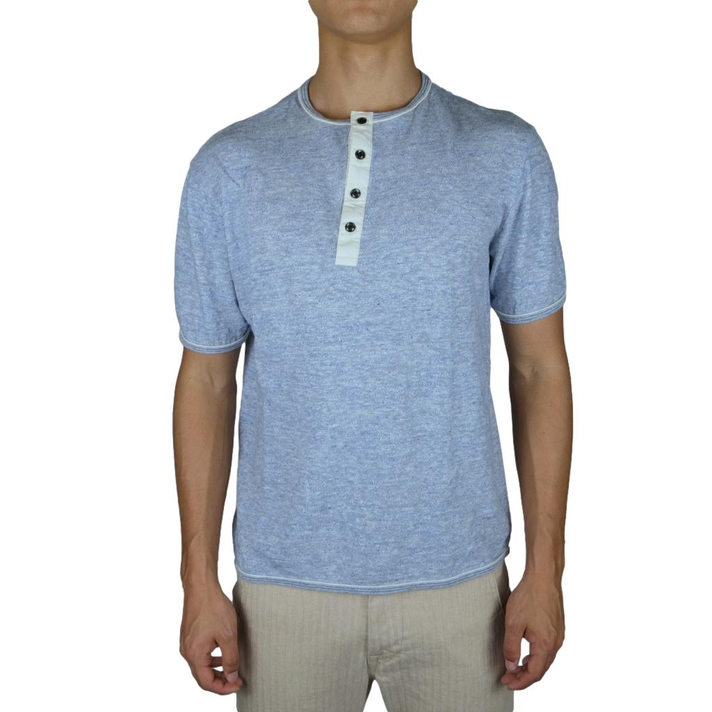 【HI FI FNK】Slab Cotton Henley Top LONG-SLEEVED HENLEY TOP - GREY MÉLANGE | COS