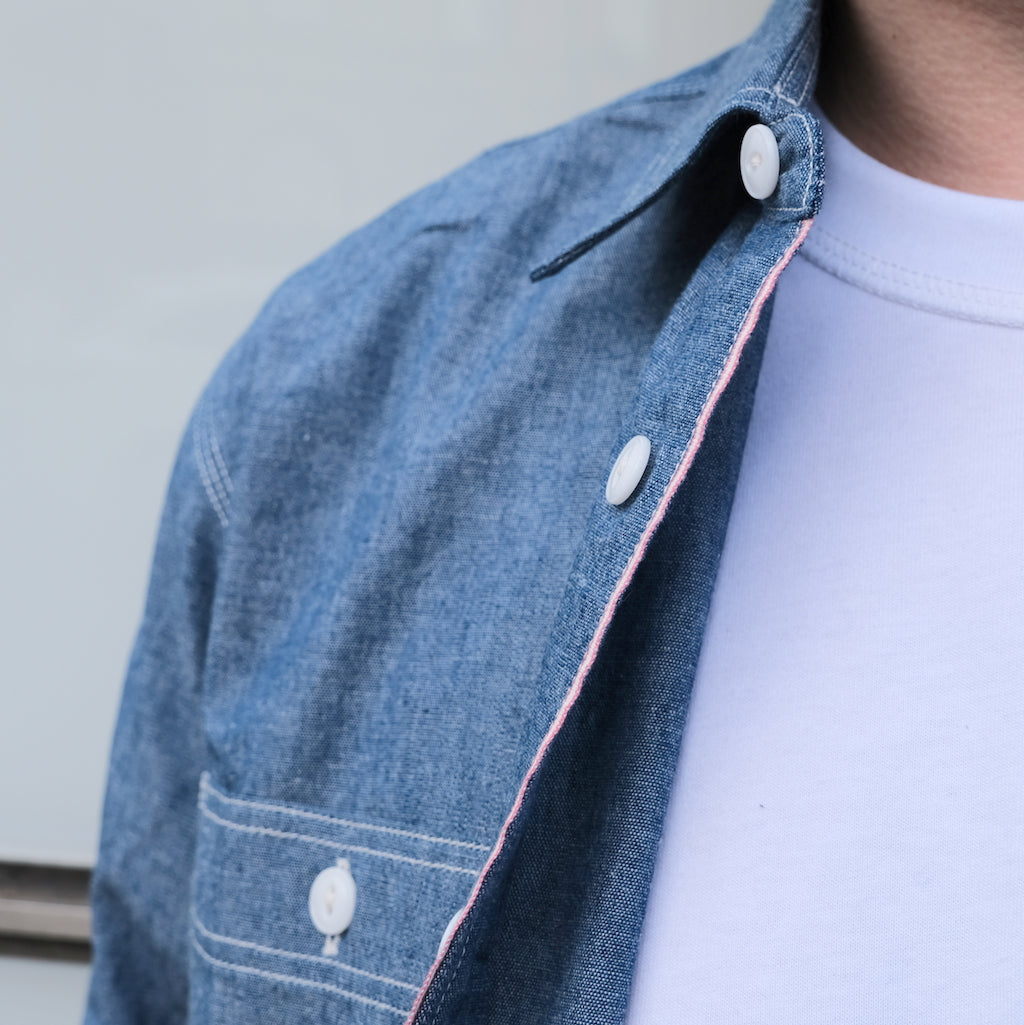 Momotaro 5oz. Selvedge Chambray Work Shirt