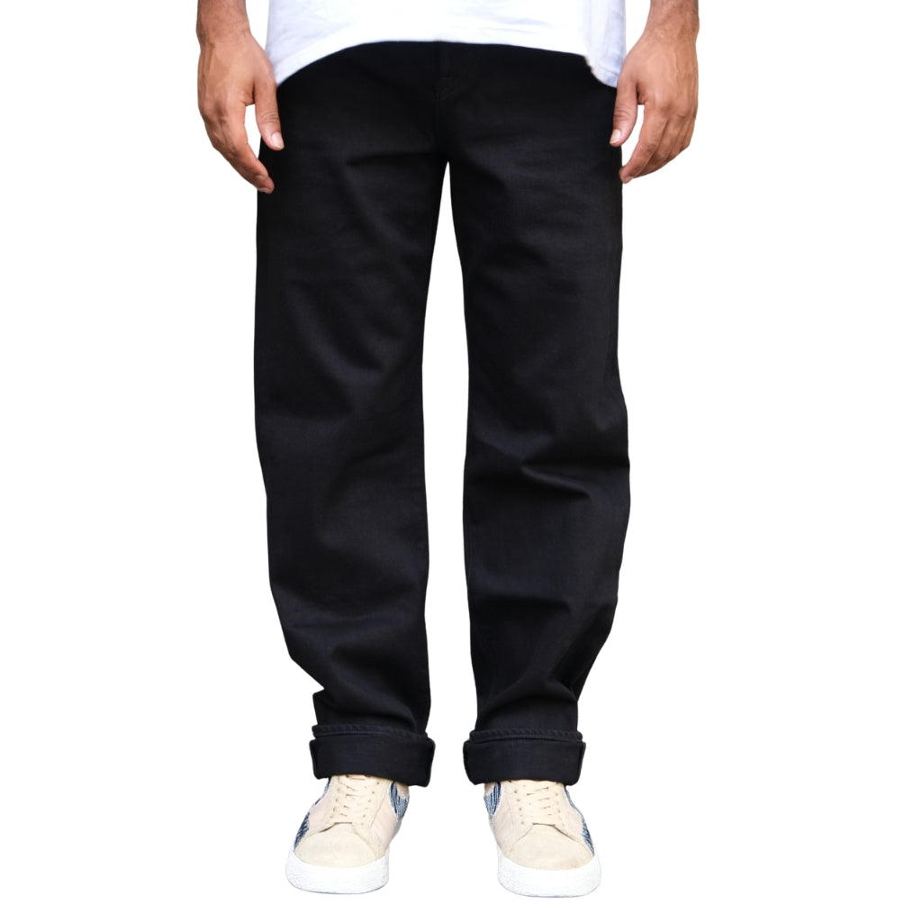 Momotaro "Kyoto Montsuki" Black Selvedge Jeans (Regular Straight)