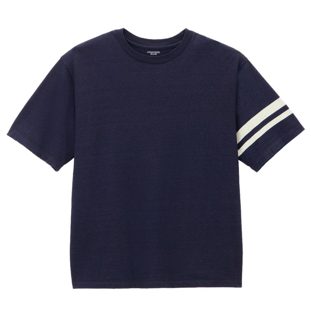mamekoro_n Momotaro GTB Indigo Dyed Tee - Okayama Denim