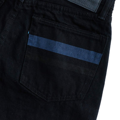 Momotaro Indigo x Black Selvedge Jeans (Narrow Tapered)