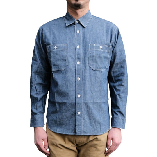 Momotaro 5oz. Selvedge Chambray Work Shirt
