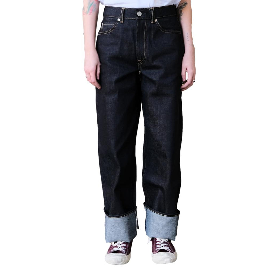 [Women's] Momotaro "Tokuno Blue" Selvedge Jeans (Wide Straight) - Okayama Denim