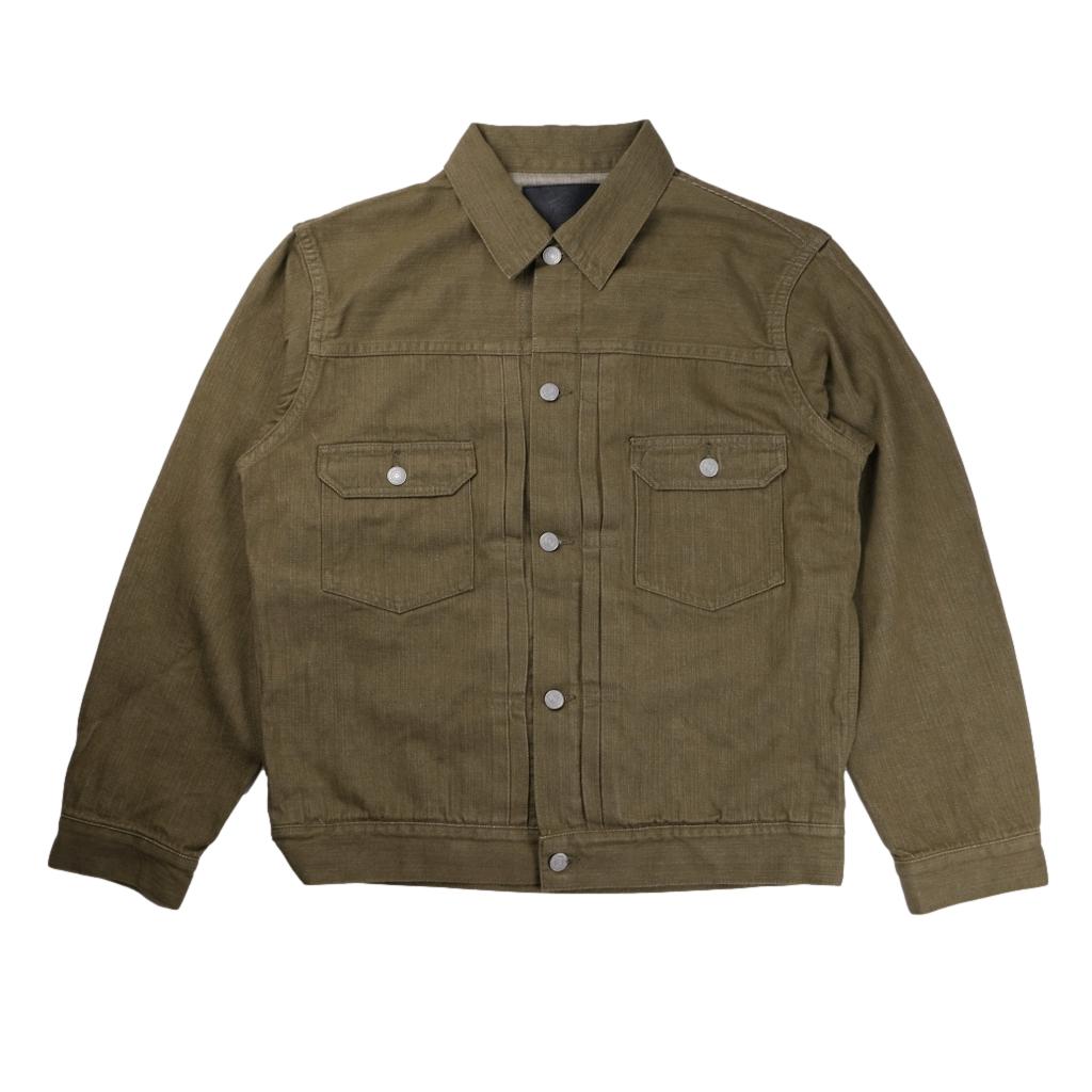 Momotaro 10.5oz. Olive Selvedge Jacket - Okayama Denim