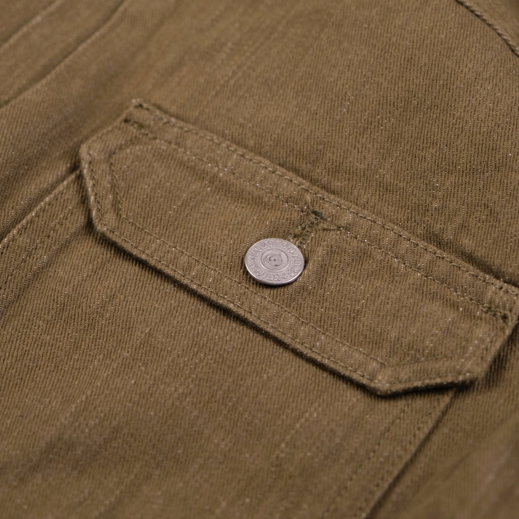 Momotaro 10.5oz. Olive Selvedge Jacket - Okayama Denim