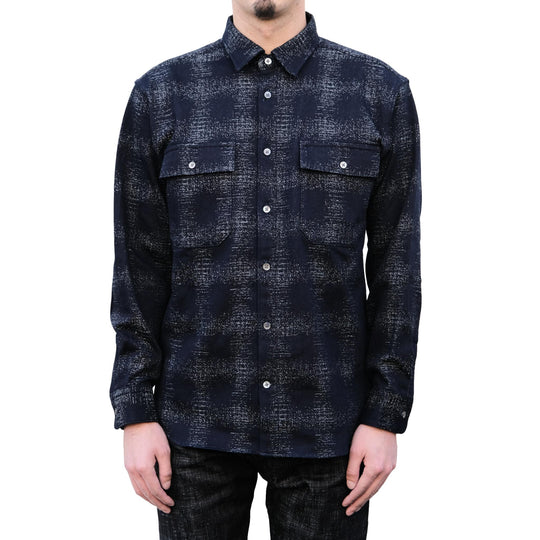 Momotaro Indigo Jacquard Check Shirt