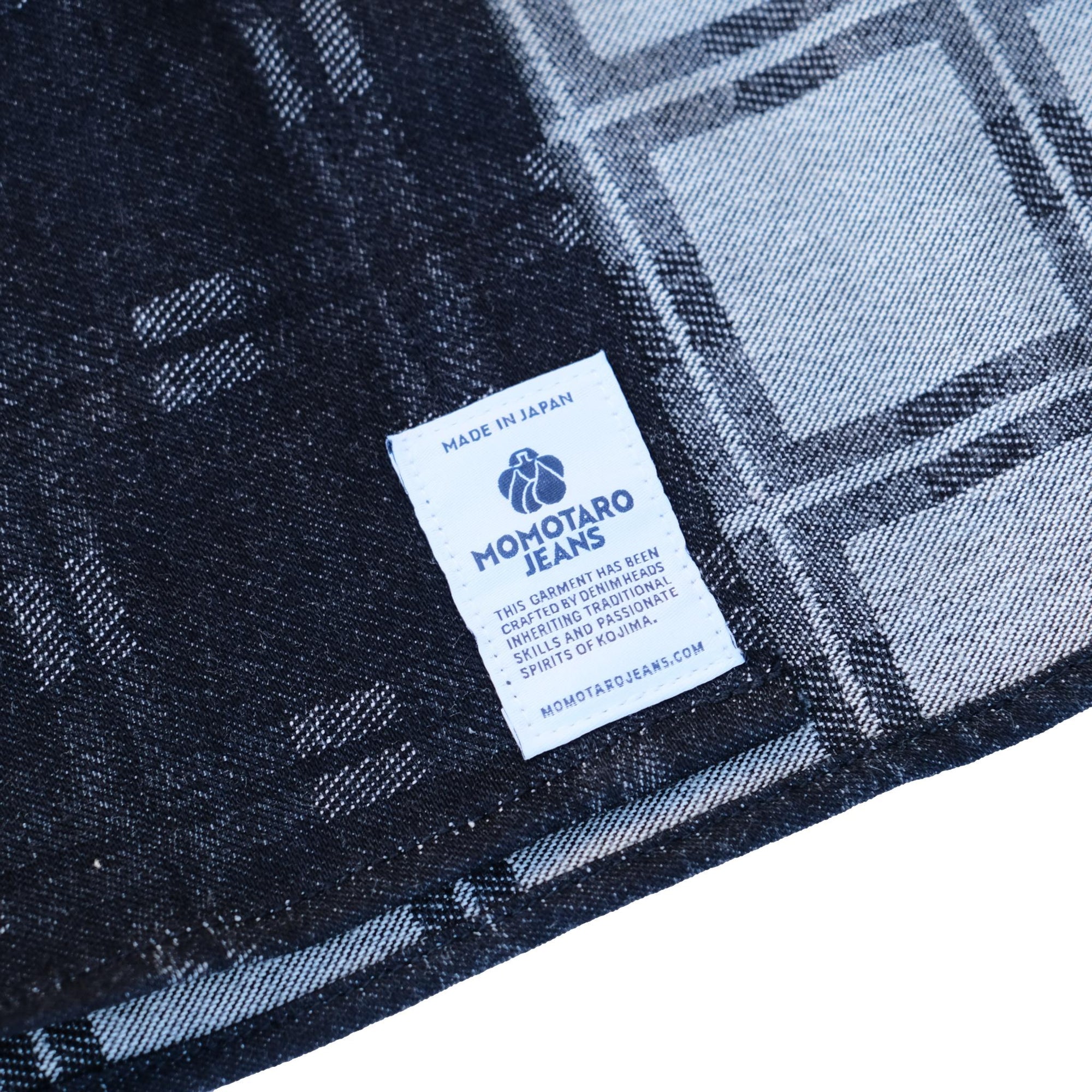 Momotaro Indigo Cross Check Jacquard Shirt - Okayama Denim