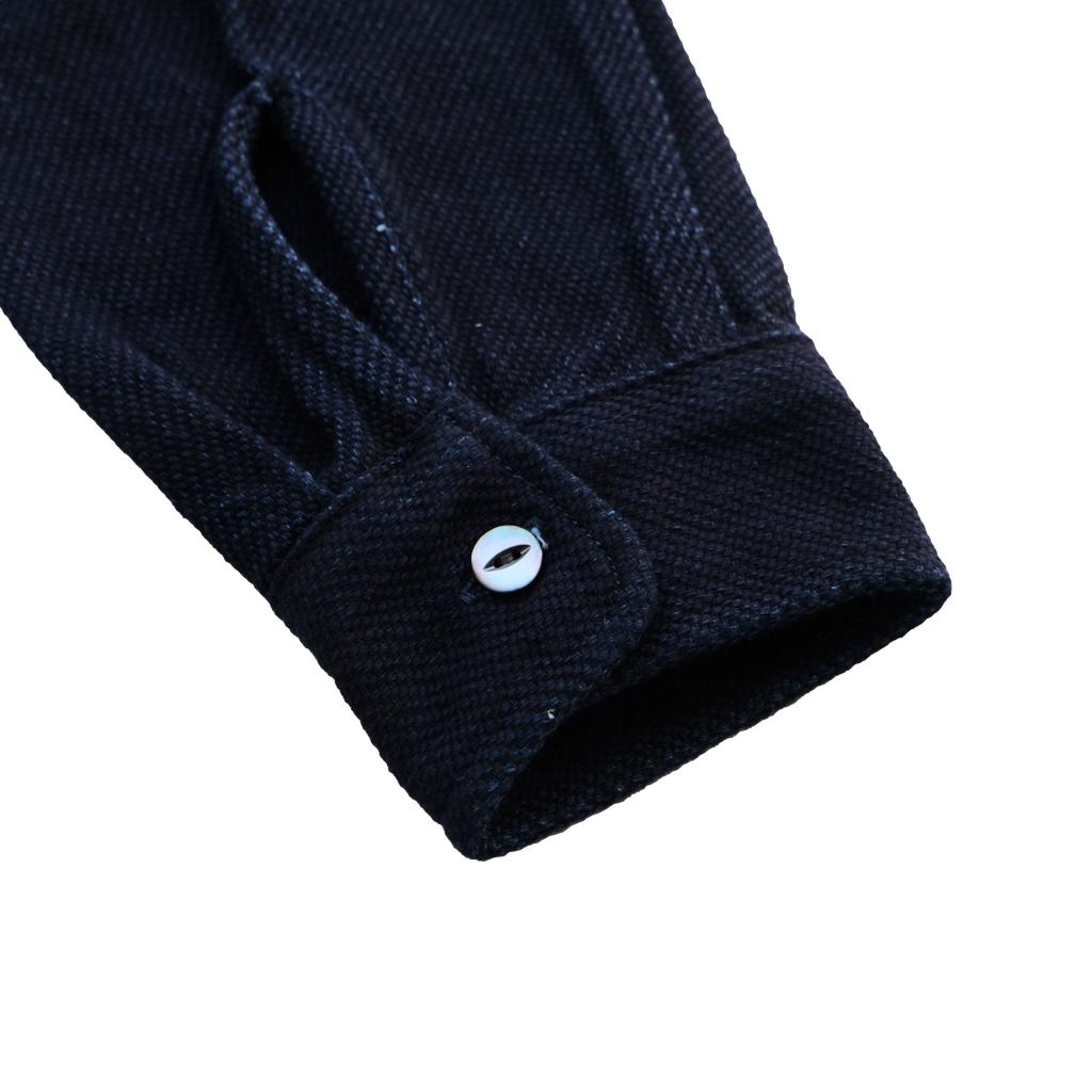 Momotaro Indigo Dobby Work Shirt - Okayama Denim