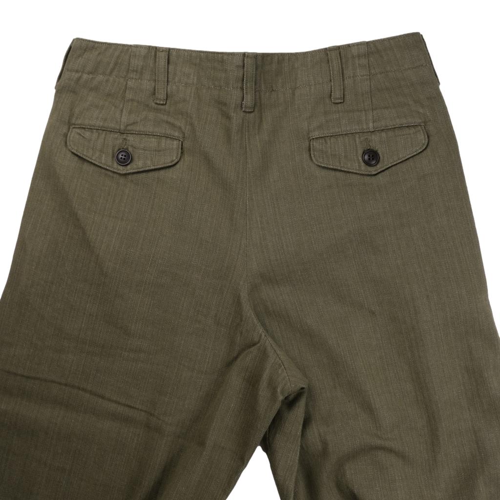 Momotaro 10.5oz. Olive Selvedge Military Pants - Okayama Denim