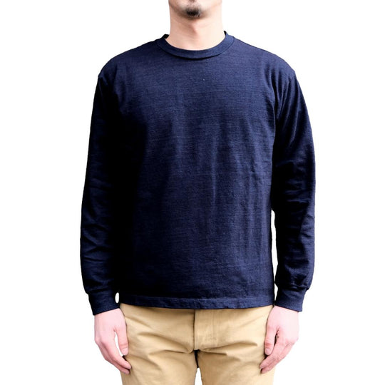 Momotaro Yarn Dyed Indigo L/S Tee